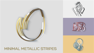Videohive Minimal Metallic Stripes Reveals Logo Stings template preview
