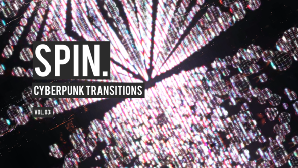 Videohive Cyberpunk Spin Transitions Vol. 03 Elements template preview