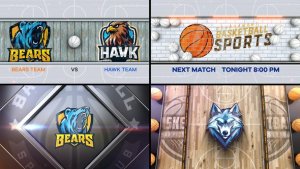 Videohive Basketball Bumper 4 (4-Bumpers) Logo Stings template preview