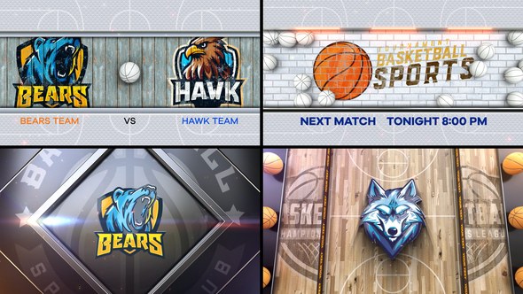 Videohive Basketball Bumper 4 (4-Bumpers) Logo Stings template preview