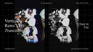 Vertical Retro VHS Glitch Effects for After Effects Elements template preview