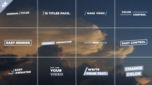 Videohive Minimal Titles | After Effects 50826174 Titles template preview