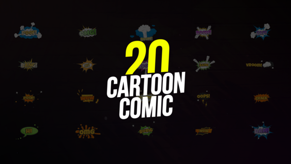 Videohive Cartoon Comic Titles Titles template preview