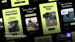 Videohive Reels - Running Shoes Broadcast-packages template preview
