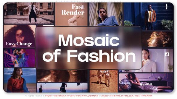 Videohive Clean Mosaic Fashion Promo Broadcast-packages template preview