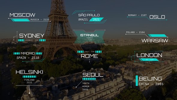 Videohive Futuristic Text Lower Thirds Titles template preview