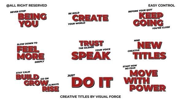Videohive Creative Titles V3.0 | AE Broadcast-packages template preview