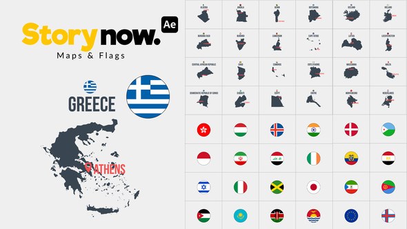 Videohive Story Now | Maps & Flags Elements template preview
