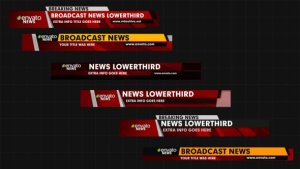 News Lower Thirds Video Displays template preview