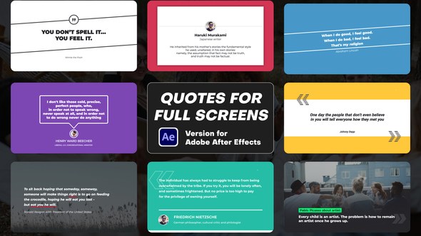 Videohive Quotes for Full Screens Titles template preview