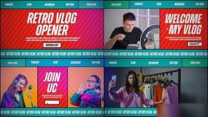 Videohive Retro Vlog Opener Openers template preview