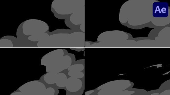 Videohive Fast Cartoon Smoke | After Effects Elements template preview