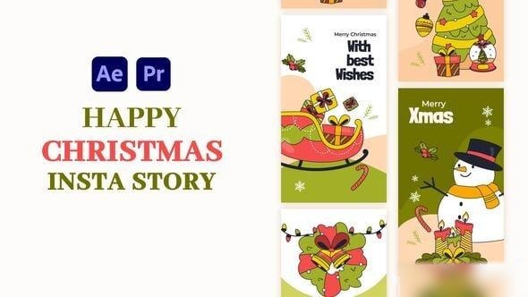 Videohive Christmas Celebration Instagram Story Openers template preview