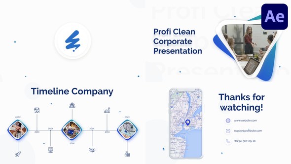 Videohive Profi Clean Corporate Presentation for After Effects 55731982 Openers template preview