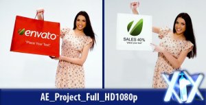Shopping Girl Video Displays template preview