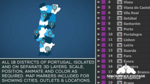 Portugal Map Kit Video Displays template preview