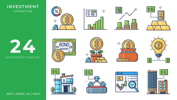 Videohive Investment Animated Icons | After Effects Elements template preview