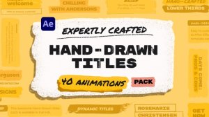 Videohive Hand Drawn Brush Titles Pack Titles template preview