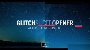 Videohive Glitch Sliced Opener Openers template preview