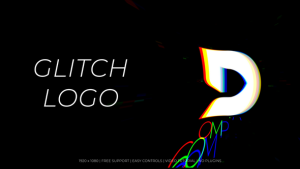 Videohive 3D Glitch Logo 57272881 Logo Stings template preview