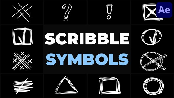 Videohive Scribble Symbols | After Effects Elements template preview