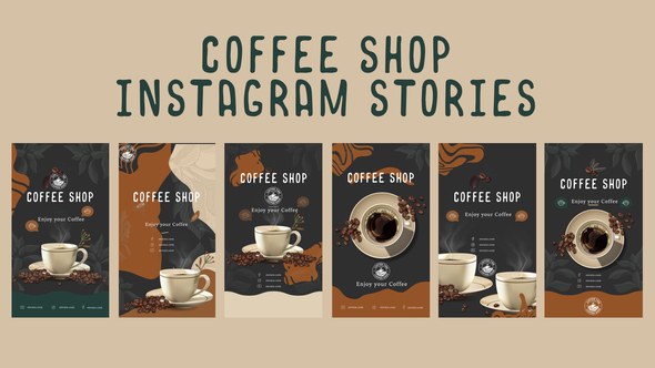 Videohive Coffee shop instagram stories 48700328 Product Promo template preview
