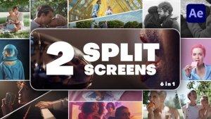 Videohive Multiscreen Transitions - 2 Split Screen Elements template preview