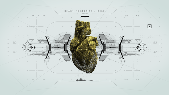 Videohive HUD Medical Interface Heart Elements template preview