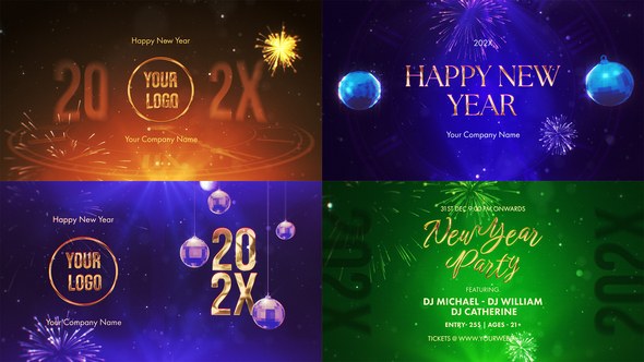 Videohive New Year Wishes Pack Openers template preview