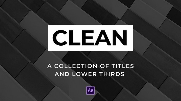 Clean Titles and Lower Thirds Video Displays template preview