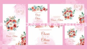 Videohive Angela Wedding Invitation | Mogrt Video Displays template preview