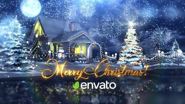 Videohive Christmas Gold Wishes Openers template preview