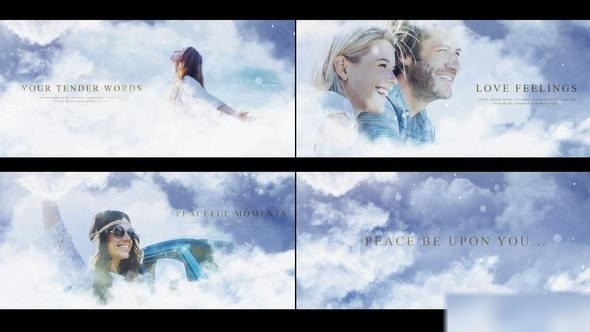 Videohive Heaven Clouds Blue Sky Project Openers template preview