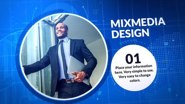 Videohive Blueprint Slideshow Video Displays template preview