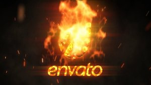 Flame Logo Reveal Video Displays template preview