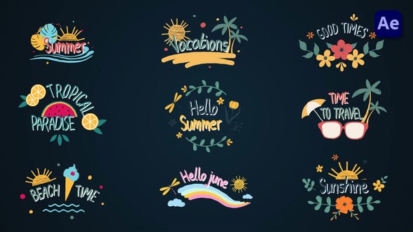 Videohive Summer travel titles [After Effects] Titles template preview