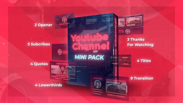 Videohive Saber Light Youtube Channel Broadcast-packages template preview
