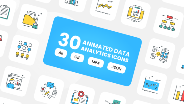 Videohive Animated Data Analytics Icons Elements template preview