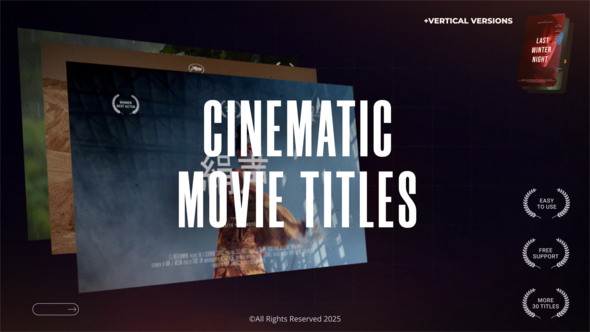 Videohive Clean Cinematic Titles Titles template preview