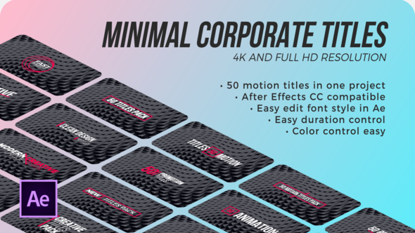 Videohive Titles Minimal Corporate | After Effects Titles template preview