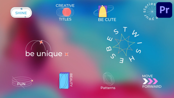 Creative Titles for Premiere Pro Premiere Pro template preview