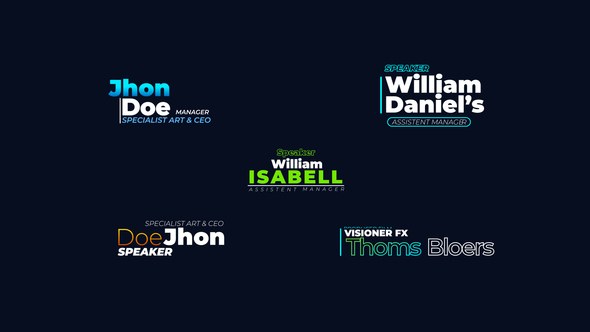 Videohive Simple Lower Thirds Animation Titles template preview
