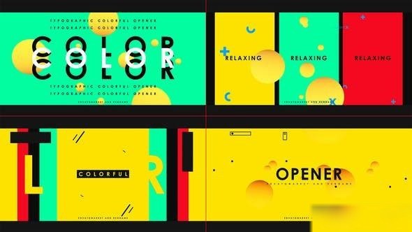 Videohive Colorful Typo Intro 48857049 Openers template preview