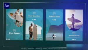 Videohive Ocean Instagram Story Openers template preview