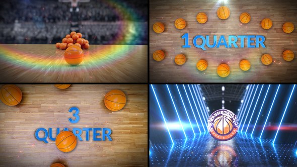 Videohive Basketball Bumper 6 (3-Bumpers) Logo Stings template preview