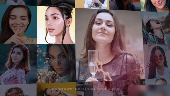 Videohive Mosaic Photo YouTube Intro Openers template preview