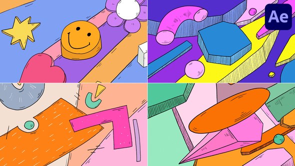 Videohive Abstract Colorful Transitions | After Effects 52445576 Elements template preview