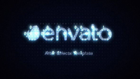 Coded Text, Logo and Graphic reveal Video Displays template preview