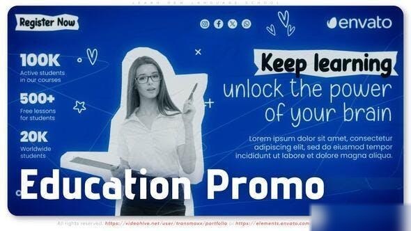 Videohive Learn New Language School Openers template preview