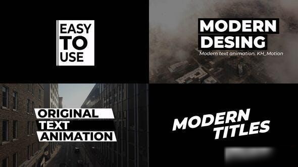 Videohive Modern Titles | After Effects 49665169 Titles template preview